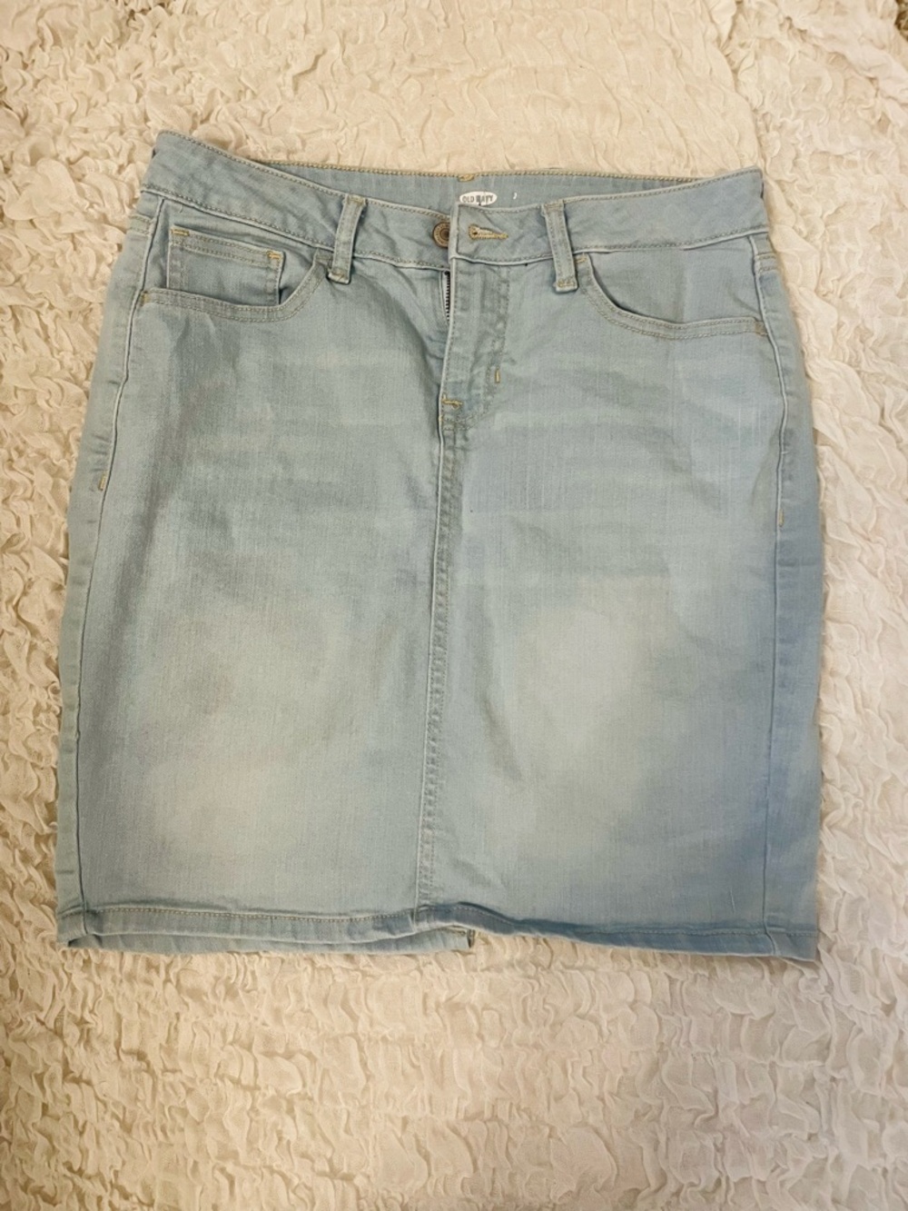 Old Navy Light Blue Denim Pencil Skirt - Women's Casual Size 2 (More like 4)